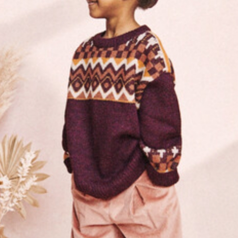 THE SUNDAY COLLECTIVE Alpaca Fair Isle Sweater, Multi